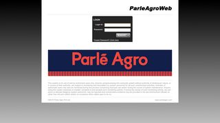 
                            3. Parle Agro Pvt. Ltd. || Parle Web || Login - Parle Agro Pvt. Ltd. || Note