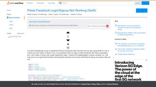 
                            6. Parse Facebook Login/Signup Not Working (Swift) - Stack Overflow