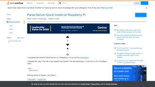 
                            5. Parse-Server Quick Install on Raspberry Pi - Stack Overflow