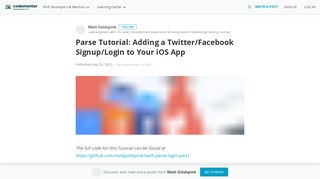 
                            8. Parse Tutorial: Adding a Twitter/Facebook Signup/Login to Your iOS ...