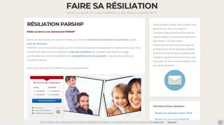 
                            12. Parship : Résilier et se désinscrire de parship.fr (site rencontre)