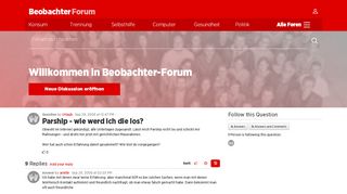 
                            10. Parship - wie werd ich die los? - Beobachter - Forum