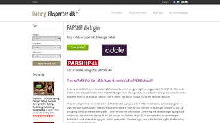 
                            9. PARSHIP.dk login | Dating-Eksperter.dk