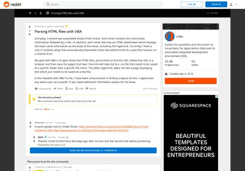 
                            9. Parsing HTML files with VBA : vba - Reddit