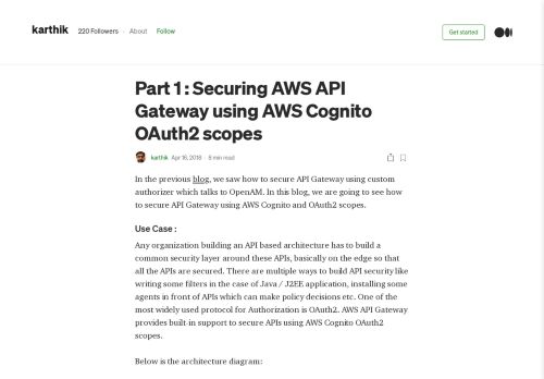 
                            7. Part 1 : Securing AWS API Gateway using AWS Cognito OAuth2 scopes