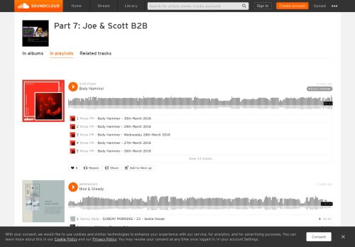 
                            12. Part 7: Joe & Scott B2B by Body Hammer playlists on SoundCloud