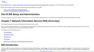 
                            11. Part III NIS Setup and Administration (System Administration Guide ...