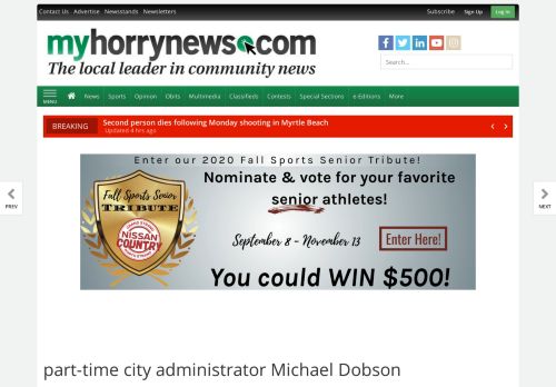 
                            10. part-time city administrator Michael Dobson | | myhorrynews.com