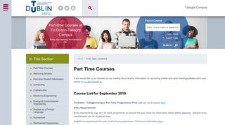 
                            8. Part Time Courses - Institute of Technology Tallaght
