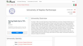 
                            7. Parthenope University of Naples | Ranking & Review