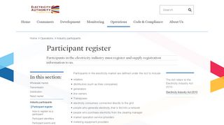 
                            5. Participant register — Electricity Authority
