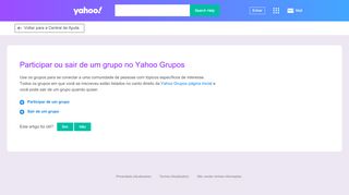
                            2. Participar ou sair de um grupo no Yahoo Grupos - Ajuda do Yahoo