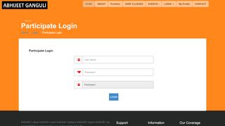 
                            2. Participate Login - Abhijeet Ganguli