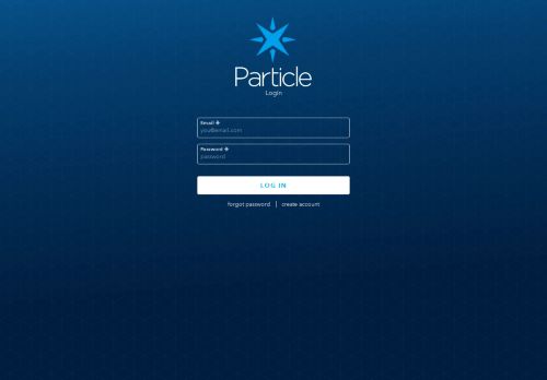 
                            4. Particle Login