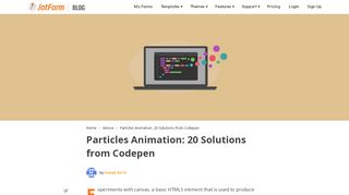 
                            5. Particles Animation: 20 Solutions from Codepen | The JotForm Blog