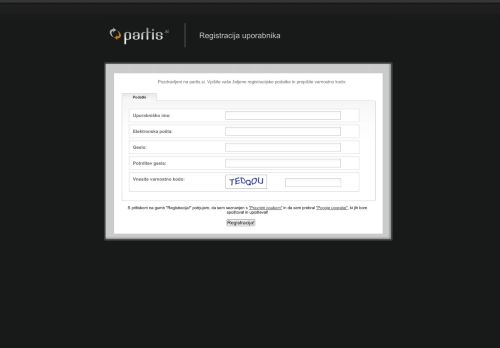 
                            5. Partis.si - registracija