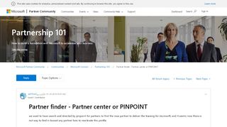 
                            6. Partner finder - Partner center or PINPOINT - Microsoft Partner ...