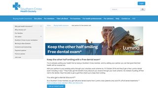 
                            5. Partner free dental exam | Southern Cross - Southern Cross NZ