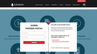 
                            6. Partner Log-In | Gemini - Gemini Sign Products