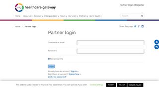 
                            11. Partner login - Healthcare Gateway