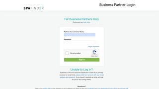 
                            10. Partner Login - SpaFinder