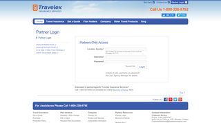 
                            12. Partner Login - Travelex Insurance Services
