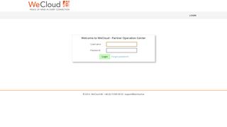 
                            6. Partner Operation Center - WeCloud Login