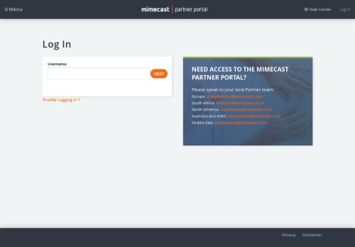 
                            3. Partner Portal - Mimecast