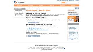 
                            3. Partner Program: Certificate Options - GeoTrust