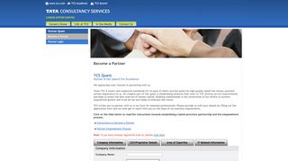 
                            3. Partner Registration Form - Not Authorized - Tata Consultancy Services
