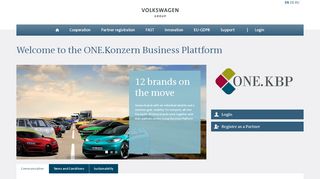 
                            2. Partner registration - VW Group Supply.com
