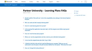 
                            6. Partner University - Learning Plans FAQs - Microsoft Support