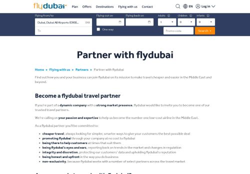
                            2. Partner with flydubai