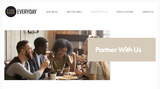 
                            13. Partner with us - LUX Everyday