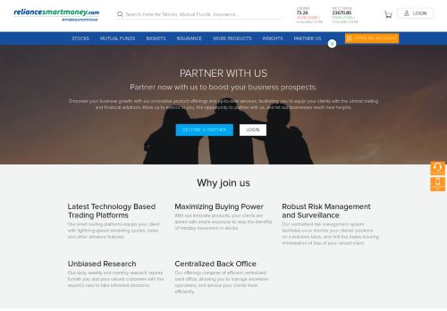 
                            8. Partner With Us | Reliancesmartmoney.com