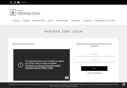 
                            3. Partner Zone login - FM World Distribution