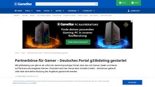 
                            4. Partnerbörse für Gamer - Deutsches Portal g33kdating gestartet ...