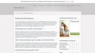 
                            6. Partner.de Profil löschen: sicher und schnell - PartnersuchePlus.de