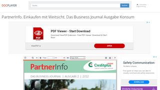 
                            12. PartnerInfo. Einkaufen mit Weitsicht. Das Business Journal Ausgabe ...