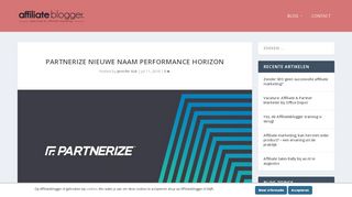 
                            6. Partnerize nieuwe naam Performance Horizon - Affiliateblogger.nl