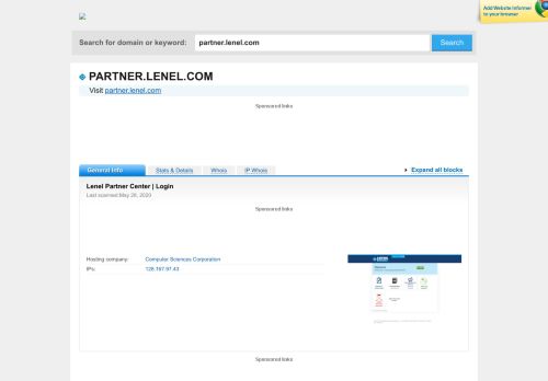 
                            12. partner.lenel.com at WI. Lenel Partner Center | Login - Website Informer