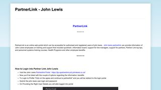 
                            4. PartnerLink - John Lewis