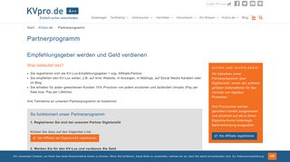 
                            4. Partnerprogramm - KVpro.de