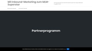 
                            4. Partnerprogramm — Mit Inbound-Marketing zum MLM-Superstar