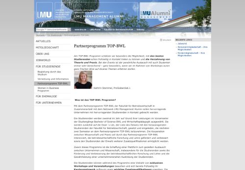 
                            1. Partnerprogramm TOP-BWL - BWL Alumni - LMU München