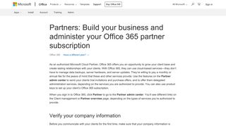 
                            11. Partners: Build your business and administer your Office 365 partner ...