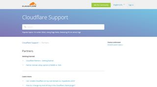 
                            6. Partners – Cloudflare Support
