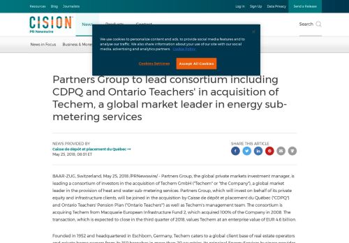 
                            13. Partners Group to lead consortium including CDPQ and Ontario ...