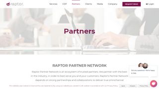 
                            11. Partners - Raptor Partner Network is an ecosystem of trusted partners