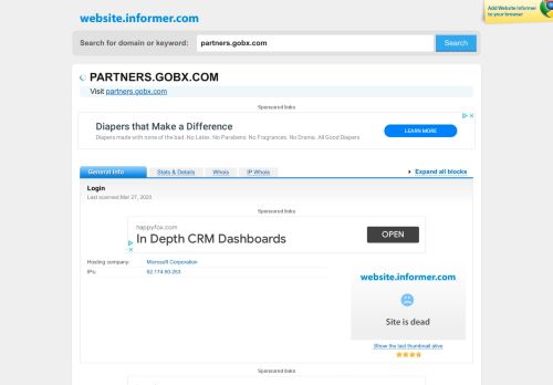 
                            5. partners.gobx.com at Website Informer. Login. Visit ...